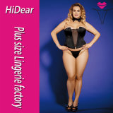 New Design Plus Size Sexy Lingerie with Black Set with Marsk