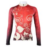 Customized Outdoors Women's Long Sleeve Shirt Cycling Jerseys Chinese-Style Lucky Flowers