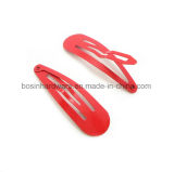 Red Metal Snap Hair Clip Without Hole
