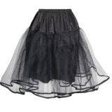 Women Mini Tutu Skirt Black Chiffon Tulle Cheap Swing Petticoat