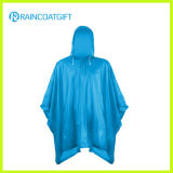 Clear PVC Rain Poncho with String Hood (Rvc-144)