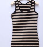 Women Summer Fashion Cotton Knitted Striped Tank Top