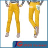 Little Kids Girls Yellow Color Denim Jeans (JC5142)
