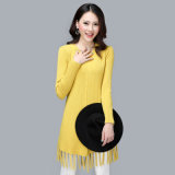 Wholesale New Design Long Pullover Cashemere Knit Woman Sweater
