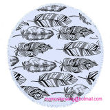 Cotton Round Circle Beach Towel with Tassel Trims in Wholesale