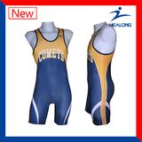 Healong Fashion Design Sports Clothing Gear Sublimation Men's Wrestling Singlets