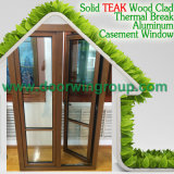 Latest Design Aluminum Wood Window, Wood Aluminum Tilt/Awning/Hopper Window with Full Divided Light Grille