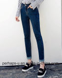 High Quality Women Clothes Waist Blue Jeans
