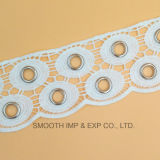 Fashion Embroidery Trim Metal Water Soluble Lace Eyelets Fabric Cotton