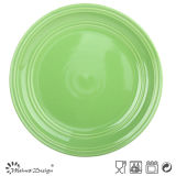 Green Glaze Stoneware Dinner Plate
