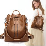 Fashion Leisure Vintage Genuine Cowhide Leather Backpack for Lady