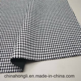White and Black Yarn Dyed Dog Tooth/Swallow Grid Fabric Polyester Rayon Spandex Blend for Women Coat, Skirt