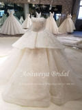 Aolanes Ball Gown Illusion Cap Sleeve Wedding Dress 111318