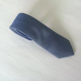 New Fashion Solid Blue Wave Design Men's Woven Silk Neckties