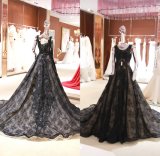 Black Lace Ballgown Evening Party Wedding Gown Dresses Wgf143