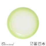 Light Green Hand Painting Salad Plate