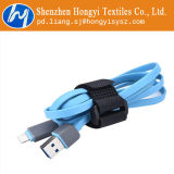 Hot Sale Hook and Loop Magic Tape Cable Tie with Button