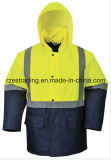 Industrial Jacket with Reflective Strips for Safety Wears