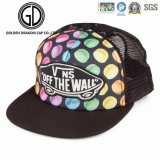 New Fashion Colorful Digital Printing Snapback Headwear Cap with Embroidery Badge Mesh Back