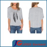 Women Online Sale T Shirt Loose Short Sleeve Top (JS9018)