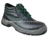 Split Embossed Leather Safety Shoes with Mesh Lineing (HQ602)