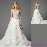Exquisite Beading Over Illusion Tulle Combination Wedding Dress