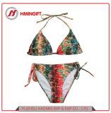 2018 Summer New Sexy Beach Holiday Triangle Two-Piece Sub-System Rope Gradient Serpentine Print Bikini