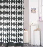 Black+White Fabric Shower Curtain Polyester