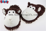 Indoor Shoes Plush Stuffed Animals Puce Monkey Men/Women Comfort Slippers
