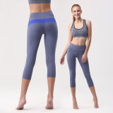 Splicing 80% Polyamide 20% Elastane Women's Yoga Capri Leggings