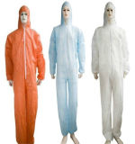 Cheaper Waterproof Serged Seam Disposable Microporous Coverall