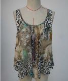 Latest Fashion Design Chiffon Lady Leopard Printing Women Blouse Hot Sale Now
