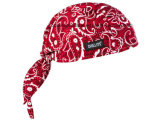 OEM Produce Customized Logo Paisley Red Cotton Sports Bandana Head Wrap