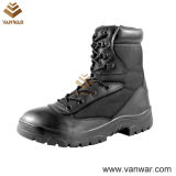 Black Leather Athletic Cement Military Tactical Boots (WTB006)