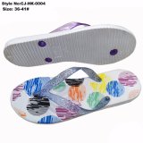 Fashoion Women PE Flip Flops Support Picture Heat Transfer Printing