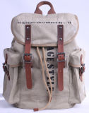 Travel Backpack Bag Waxed Canvas Fabric Durable Vintage Style
