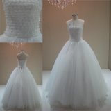 Custom Strapless Beading Lace Bodice Ball Gown Bridal Wedding Dresses