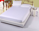 Wholesale 100% Cotton Strip White Fitted Sheet