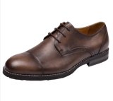 Goodyear Mens Black Leather Brogues Carved Handmade Business Casual Shoes
