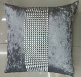 Hand-Made Decorative Cushion Hand-Sewing Diamond-Tape Pillow (XPL-28)