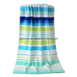 Color Stripe Cotton Velvet Beach Towel