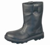Quality Cow Leather Black Safety Boots