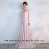 New Pleat One-Shoulder with Floor Length Chiffon Long Bridesmaid Dress