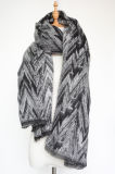 Women's Cashmere Like Knitted Winter Heavy Wave Printing Shawl Scarf (SP301)