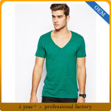 Design Men's 100% Cotton Deep V Neck Short Sleeve T-Shirt