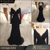 2018 New Fashion Wholesale Black Designer Evening Dress Patterns