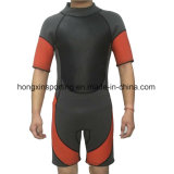 Short Neoprene Surfing Wetsuit with Nylon Fabric (HX15S67)
