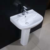 Sanitary Ware Ceramic Two-Piece Pedestal Basin for Bathroom 6204