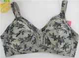 Printed Flower F Cup Big Size Ladies Bra Set