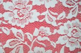 Solid White Flower New Mesh Lace Fabric Ls10025